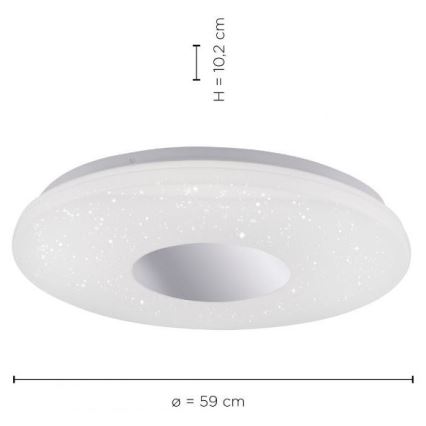 Leuchten Direkt 14822-17 - Plafón de baño LED con sensor LAVINIA LED/40W/230V IP44