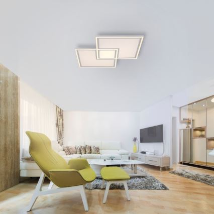 Leuchten Direkt 14855 - Plafón regulable LED EDGING 16-LED/51W/230V 2700-5000K + mando a distancia