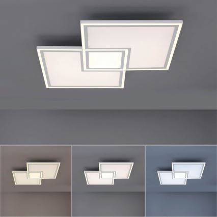 Leuchten Direkt 14855 - Plafón regulable LED EDGING 16-LED/51W/230V 2700-5000K + mando a distancia