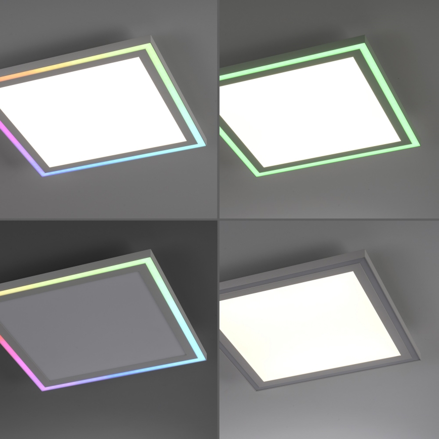 Leuchten Direkt 14900-16 - Plafón LED RGB regulable EDGING LED/24W/230V + mando a distancia