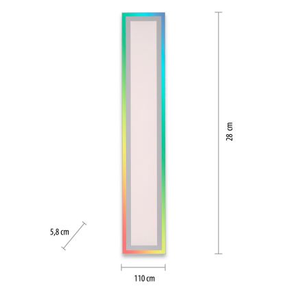 Leuchten Direkt 14901-16 - Plafón LED RGB regulable EDGING LED/24W/230V + mando a distancia