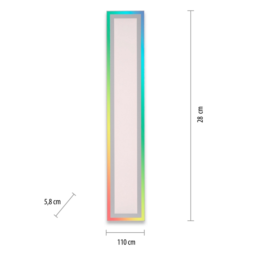 Leuchten Direkt 14901-16 - Plafón LED RGB regulable EDGING LED/24W/230V + mando a distancia