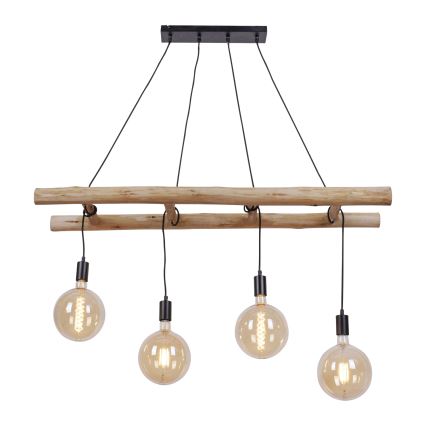 Leuchten Direkt 15025-18 - Lámpara colgante EDGAR 4xE27/60W/230V Eucalyptus