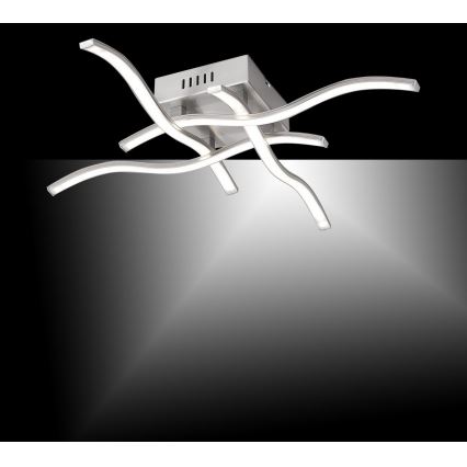 Leuchten Direkt 15131-55 - Lámpara de suspensión LED WAWE 4xLED/4,6W/230V cromo mate