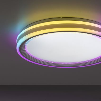 Leuchten Direkt 15154-16 - Plafón LED RGB regulable EDGING LED/39W/230V + mando a distancia