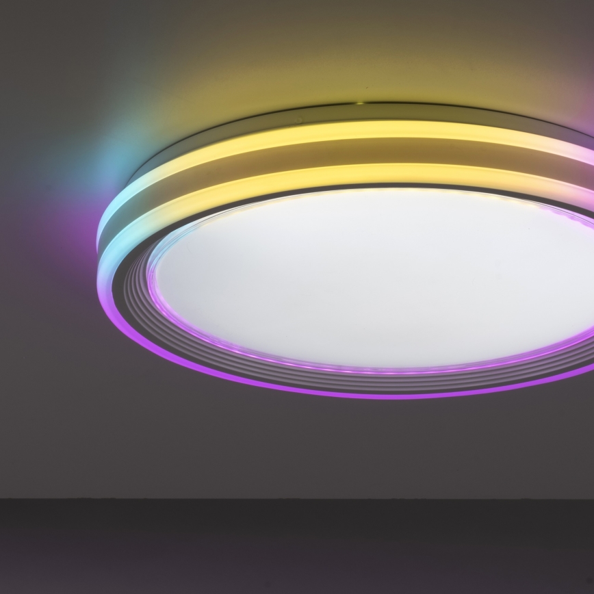 Leuchten Direkt 15154-16 - Plafón LED RGB regulable EDGING LED/39W/230V + mando a distancia