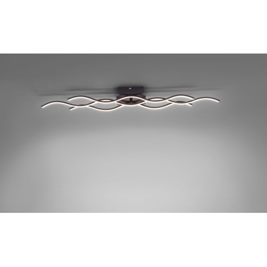 Leuchten Direkt 15166-18 - Lámpara de suspensión LED WAWE LED/28W/230V negro