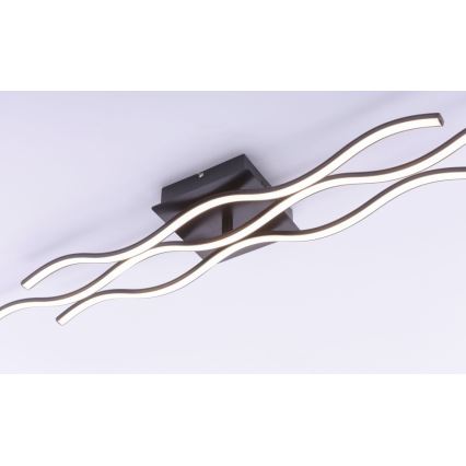 Leuchten Direkt 15166-18 - Lámpara de suspensión LED WAWE LED/28W/230V negro