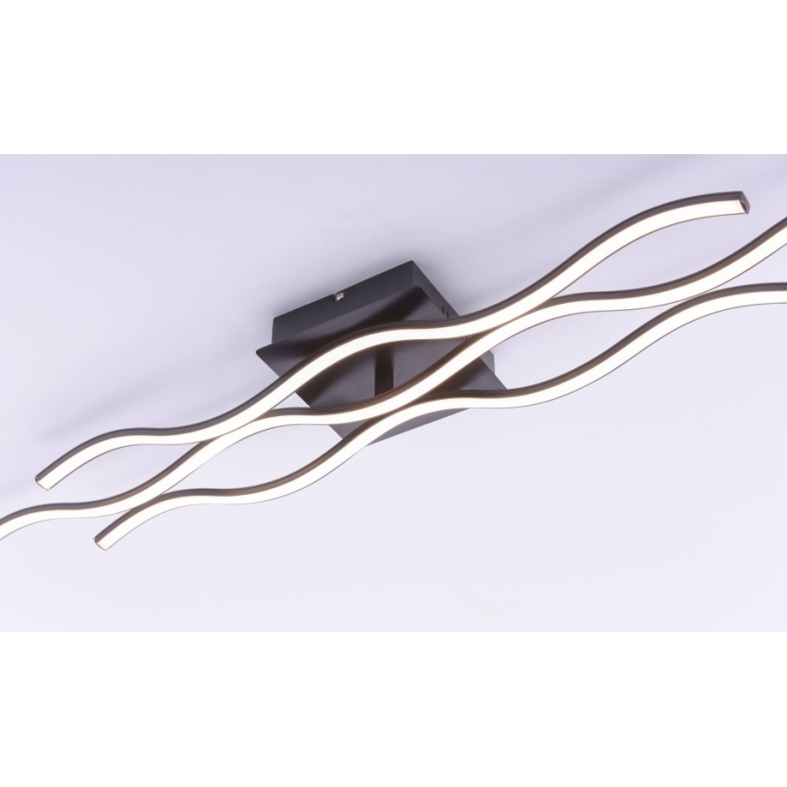 Leuchten Direkt 15166-18 - Lámpara de suspensión LED WAWE LED/28W/230V negro