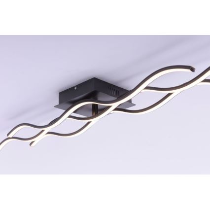 Leuchten Direkt 15166-18 - Lámpara de suspensión LED WAWE LED/28W/230V negro
