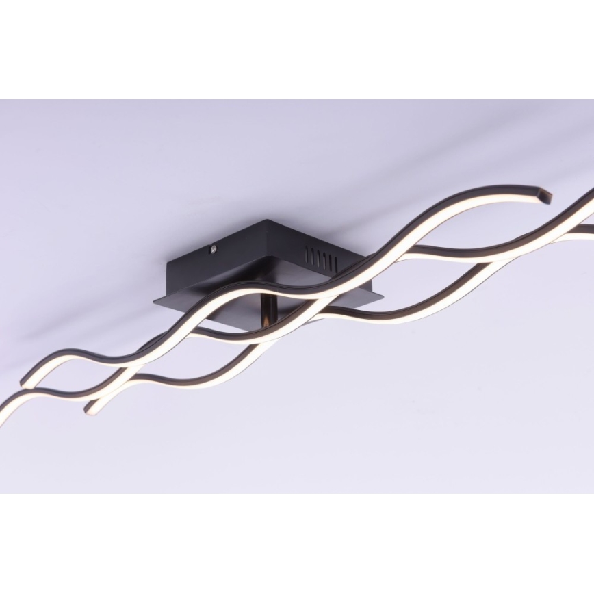 Leuchten Direkt 15166-18 - Lámpara de suspensión LED WAWE LED/28W/230V negro