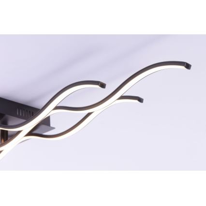 Leuchten Direkt 15166-18 - Lámpara de suspensión LED WAWE LED/28W/230V negro