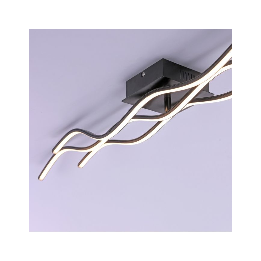 Leuchten Direkt 15167-18 - Lámpara de suspensión LED WAWE 2xLED/12,5W/230V+1xLED/17W negro