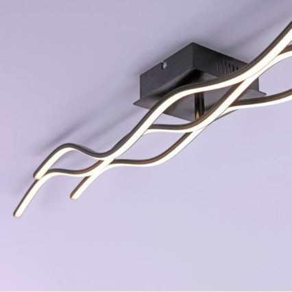 Leuchten Direkt 15167-18-LED Lámpara de techo de superficie WAWE 2xLED/12,5W/230V+LED/17W negra