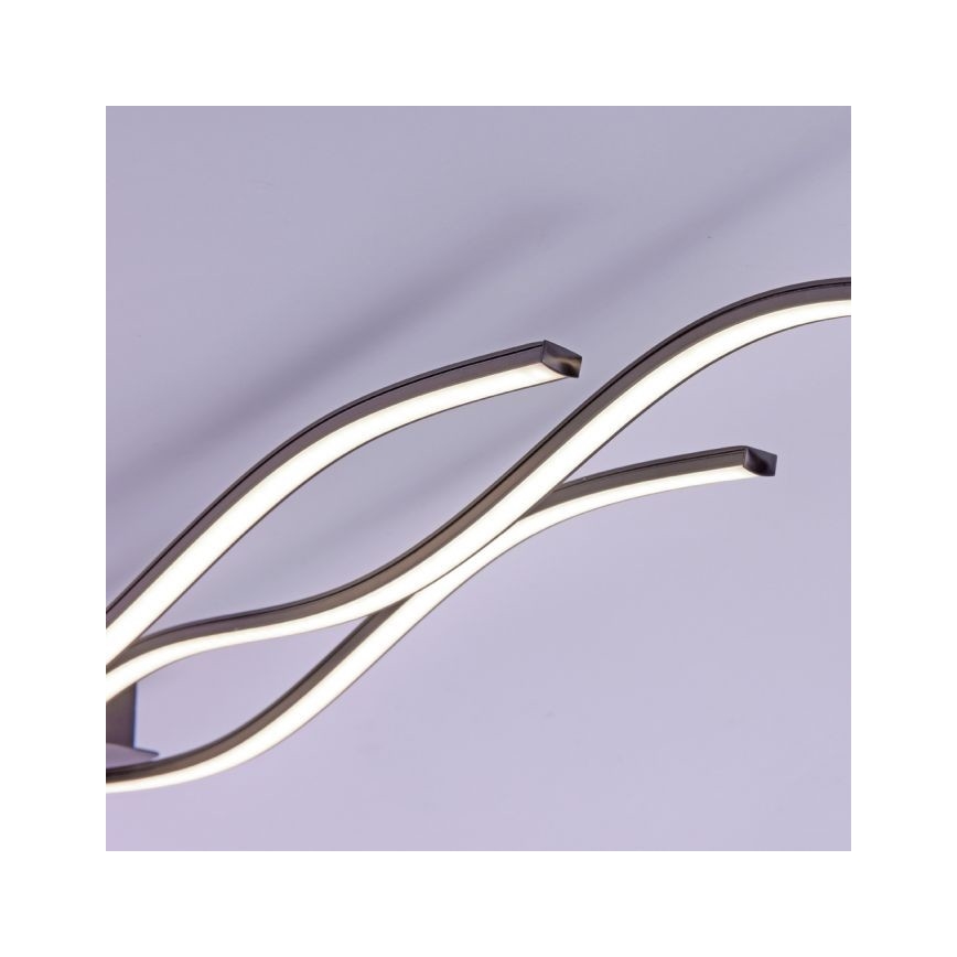 Leuchten Direkt 15167-18-LED Lámpara de techo de superficie WAWE 2xLED/12,5W/230V+LED/17W negra