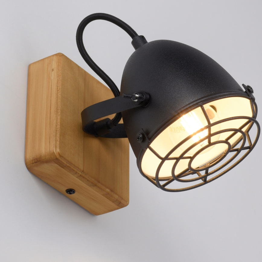 Leuchten Direkt 15171-18 - Lámpara de pared con foco BEETLE 1xE14/10W/230V pino