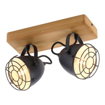 Leuchten Direkt 15172-18 - Foco empotrable BEETLE 2xE14/10W/230V pino