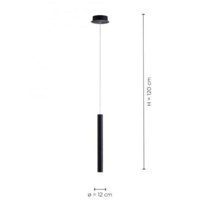 Leuchten Direkt 15202-18 - Lámpara colgante LED BRUNO LED/4,8W/230V negro
