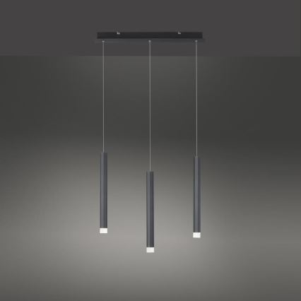 Leuchten Direkt 15203-18 - Lámpara LED colgante 3xLED/4,8W/230V negro