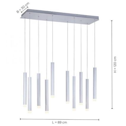 Leuchten Direkt 15206-95 - Lámpara colgante LED BRUNO 10xLED/4,8W/230V