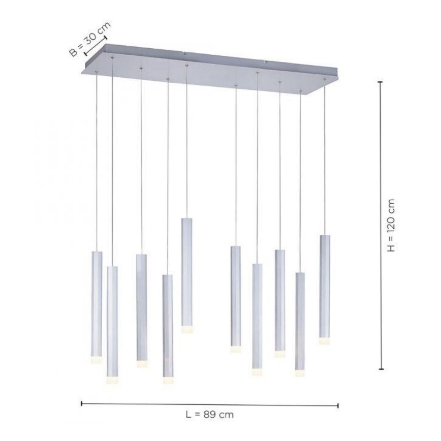Leuchten Direkt 15206-95 - Lámpara colgante LED BRUNO 10xLED/4,8W/230V