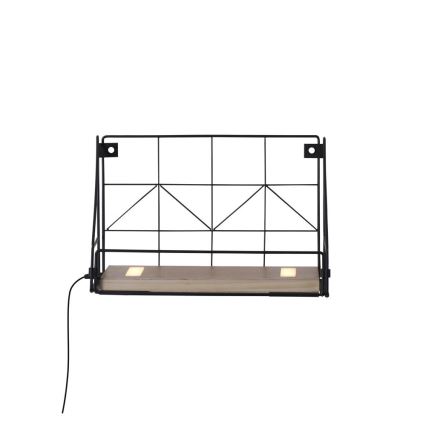 Leuchten Direkt 15276-18 - Estante con luces LED BOARD 2xLED/1,75W/230V 30 cm Eucalyptus