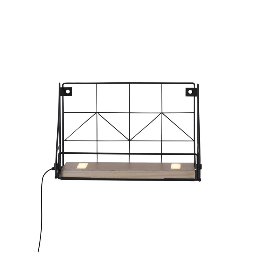 Leuchten Direkt 15276-18 - Estante con luces LED BOARD 2xLED/1,75W/230V 30 cm Eucalyptus