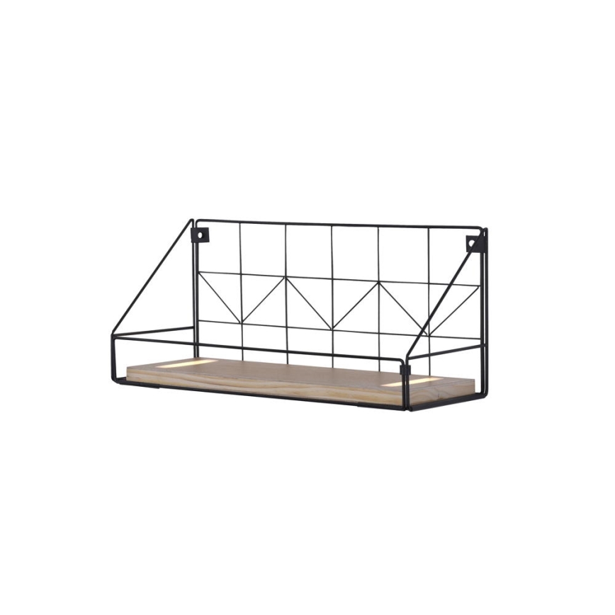 Leuchten Direkt 15277-18 - Estante con luces LED BOARD 2xLED/1,75W/230V 45 cm Eucalyptus