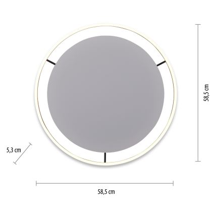 Leuchten Direkt 15392-13 - Plafón LED regulable RITUS LED/30W/230V negro