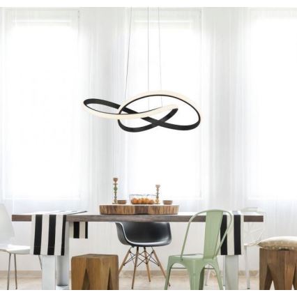 Leuchten Direkt 15402-18 - Lámpara colgante LED regulable MARIA LED/25W/230V negro