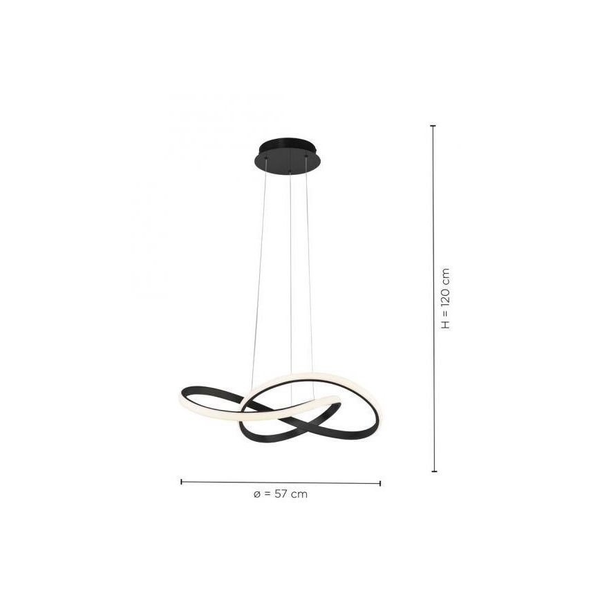 Leuchten Direkt 15402-18 - Lámpara colgante LED regulable MARIA LED/25W/230V negro