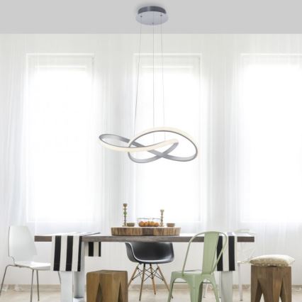 Leuchten Direkt 15402-95 - Lámpara colgante LED regulable MARIA LED/25W/230V cromo mate