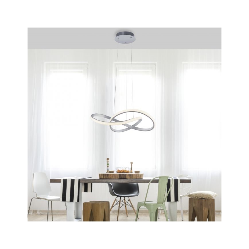 Leuchten Direkt 15402-95 - Lámpara colgante LED regulable MARIA LED/25W/230V cromo mate