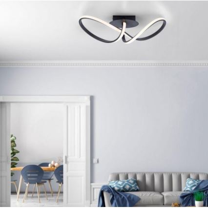 Leuchten Direkt 15403-18 - Lámpara de superficie LED regulable MARIA LED/16W/230V negro