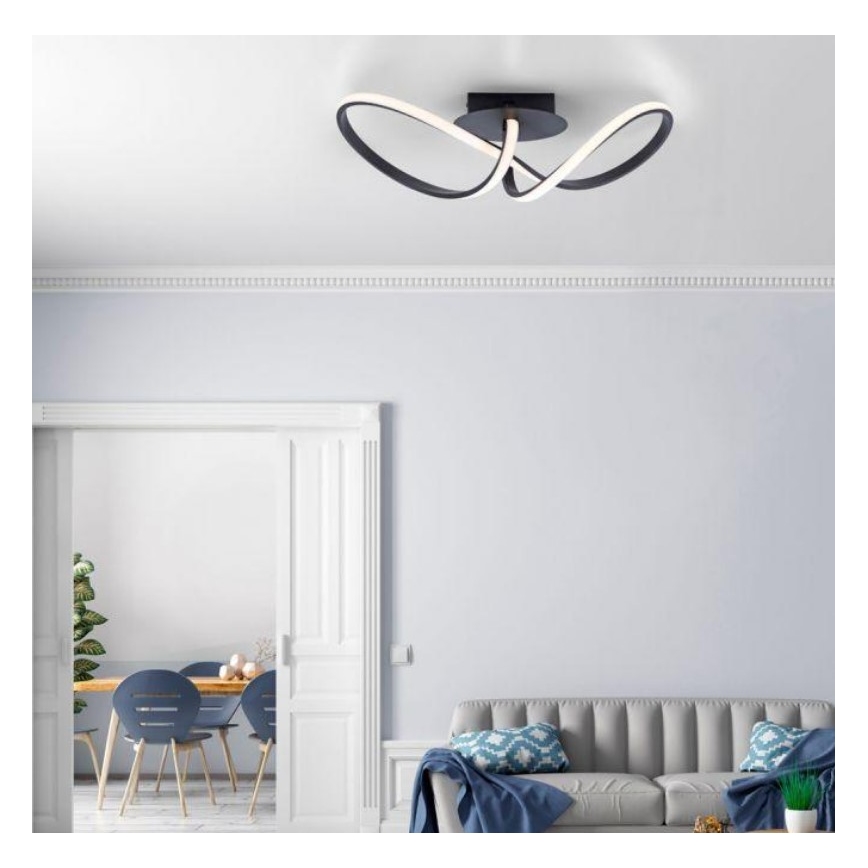 Leuchten Direkt 15403-18 - Lámpara de superficie LED regulable MARIA LED/16W/230V negro