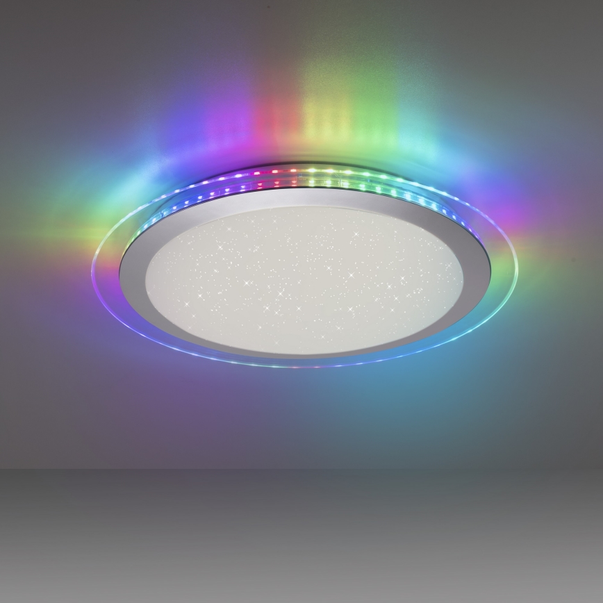 Leuchten Direkt 15411-21- Lámpara de techo LED RGB regulable CYBA LED/26W/230V + mando a distancia