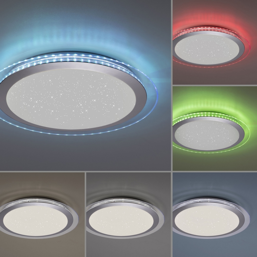 Leuchten Direkt 15411-21- Lámpara de techo LED RGB regulable CYBA LED/26W/230V + mando a distancia