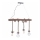 Leuchten Direkt 15483-18 - Lámpara colgante ROPE 4xE27/60W/230V