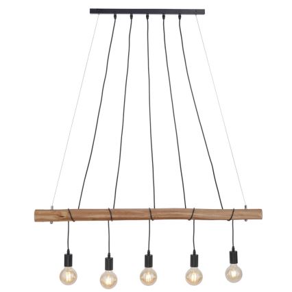 Leuchten Direkt 15515-18 - Lámpara colgante DAMIAN 5xE27/60W/230V Eucalyptus