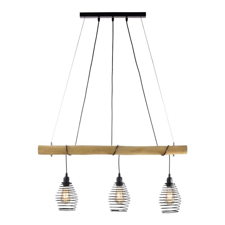 Leuchten Direkt 15526-79 - Lámpara colgante SPRING 3xE27/40W/230V Eucalyptus