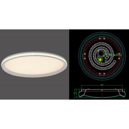 Leuchten Direkt 15544-16 - Plafón LED RGB regulable RIBBON LED/15W/230V