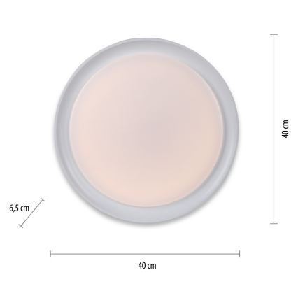 Leuchten Direkt 15544-16 - Plafón LED RGB regulable RIBBON LED/15W/230V