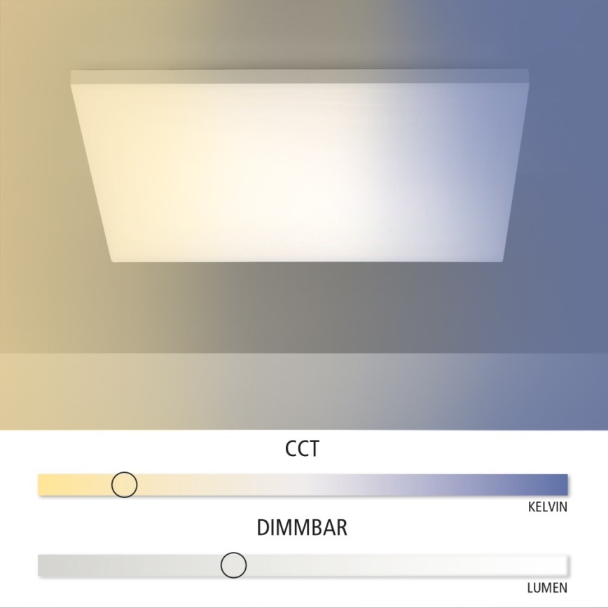 Leuchten Direkt 15552-16 - Plafón LED regulable CANVAS LED/40W/230V 2700-5000K + mando a distancia