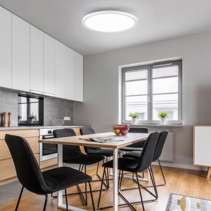 Leuchten Direkt 15571-16 - Plafón LED regulable FLAT LED/23,5W/230V 2700-5000K + mando a distancia
