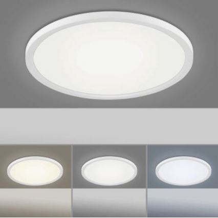 Leuchten Direkt 15571-16 - Plafón LED regulable FLAT LED/23,5W/230V 2700-5000K + mando a distancia