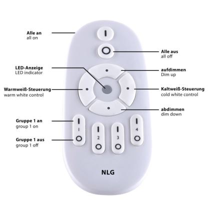Leuchten Direkt 15571-16 - Plafón LED regulable FLAT LED/23,5W/230V 2700-5000K + mando a distancia