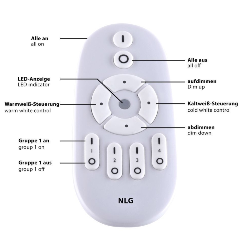 Leuchten Direkt 15571-16 - Plafón LED regulable FLAT LED/23,5W/230V 2700-5000K + mando a distancia