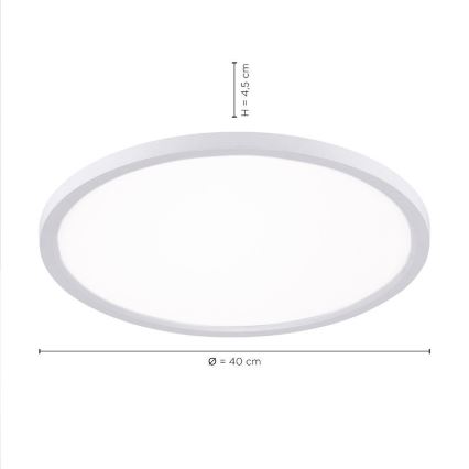 Leuchten Direkt 15571-16 - Plafón LED regulable FLAT LED/23,5W/230V 2700-5000K + mando a distancia