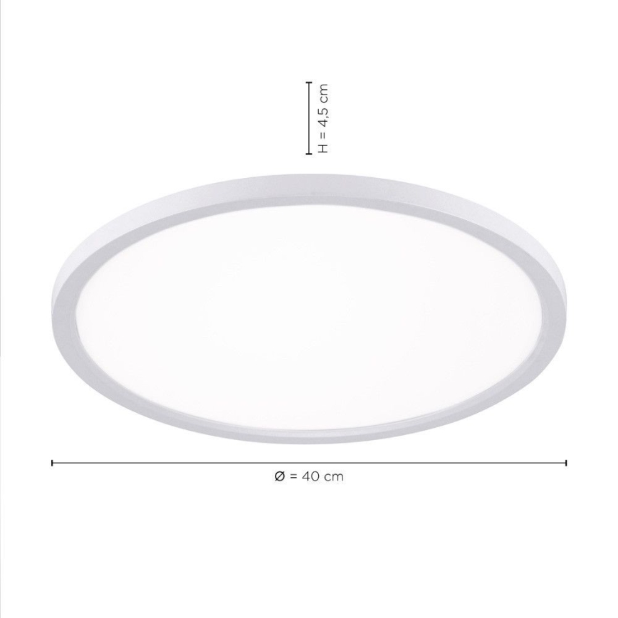 Leuchten Direkt 15571-16 - Plafón LED regulable FLAT LED/23,5W/230V 2700-5000K + mando a distancia