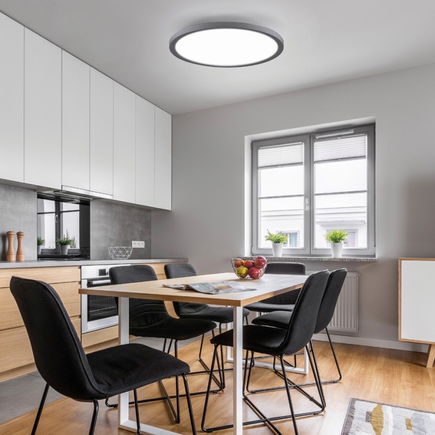 Leuchten Direkt 15571-18 - Plafón LED regulable FLAT LED/23,5W/230V 2700-5000K + mando a distancia